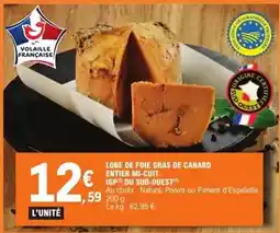 E.Leclerc Canard - l'obe de foie gras de entier mi-cuit igp du sud-ouest offre