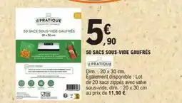 E.Leclerc Dim - 50 sacs sous-vide gaufres offre