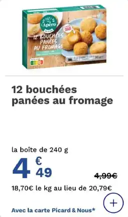 Picard 12 bouchées panées au fromage offre