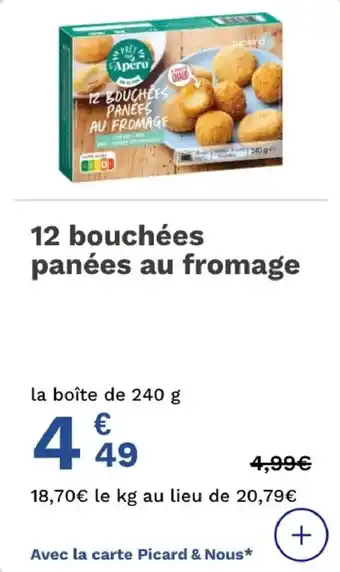 12 bouchées panées au fromage