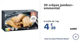 Picard 20 crêpes jambon emmental offre