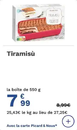 Picard Tiramisù offre