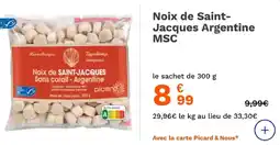 Picard Noix de saint jacques argentine msc offre