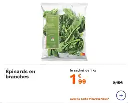 Picard Epinards en branches offre