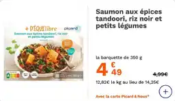 Picard Saumon aux épices tandoori riz noir et petits légumes offre