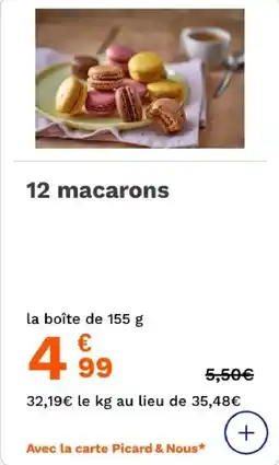 Picard 12 macarons offre