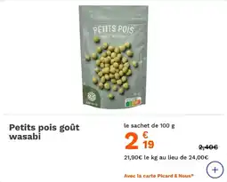 Picard Petits pois goût wasabi offre