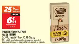 Netto Tablette de chocolat noir nestlé dessert offre