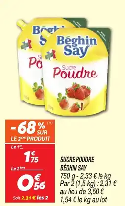 Netto Sucre poudre béghin say offre