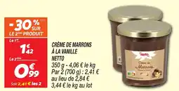 Netto Crème de marrons à la vanille netto offre