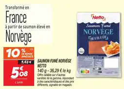 Netto Saumon fumé norvège netto offre