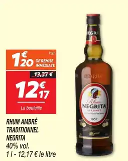 Netto Rhum ambré traditionnel negrita offre