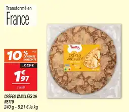 Netto Crêpes vanillées x6 netto offre