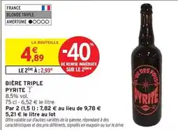 Intermarché Express Signal - bière triple pyrite offre
