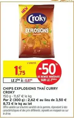 Intermarché Express Croky - chips explosions thai curry offre