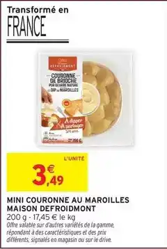 Intermarché Express Signal - mini couronne au maroilles offre