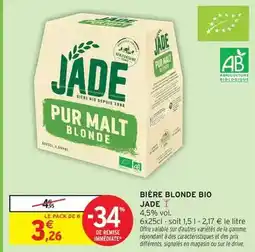 Intermarché Express Signal - bière blonde bio offre