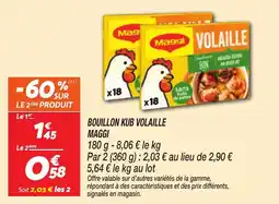Netto Bouillon kub volaille maggi offre