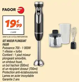 Netto Set mixeur plongeant fagor offre