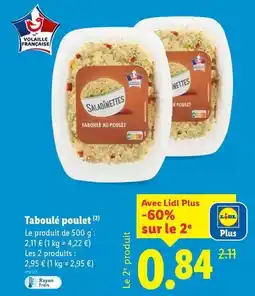 Lidl Nestlé - taboulé poulet offre