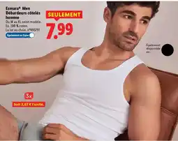 Lidl Esmara - débardeurs côtelés homme offre