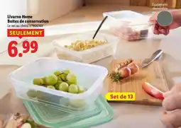 Lidl Livarno home - home boites de conservation offre