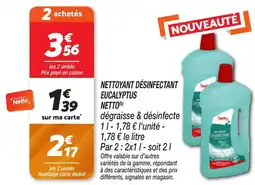 Netto Nettoyant désinfectant eucalyptus netto offre