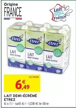 Intermarché Express Lait demi-écrémé offre