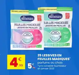 Stokomani 25 lessives en feuilles magiques offre