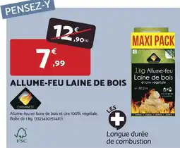 Bricomarché Allume-feu laine de bois offre