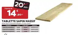 Bricomarché Tablette sapin massif offre