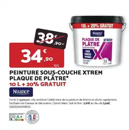 Bricomarché Peinture sous-couche xtrem plaque de plâtre* offre