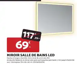 Bricomarché Miroir salle de bains led offre