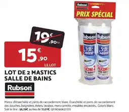 Bricomarché Lot de 2 mastics salle de bains offre
