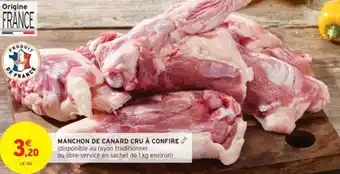 Manchon de canard cru à confire