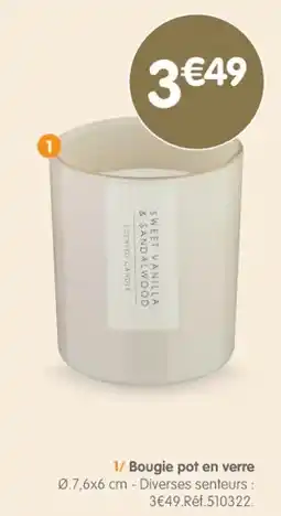 b&m Bougie pot en verre offre