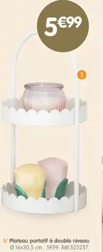 b&m Plateau portatif à double niveau offre