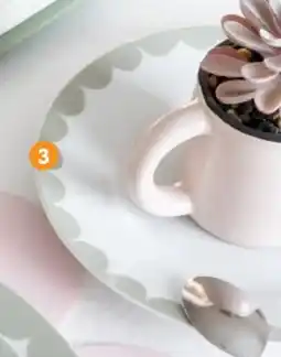 b&m Assiette à dessert liseré côtelé offre