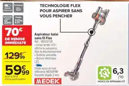 Carrefour Aspirateur balai sans fil Flex offre