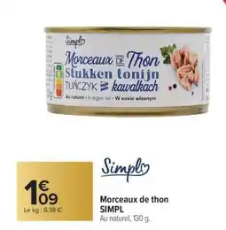 Carrefour Market Morceaux de thon SIMPL offre