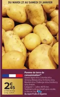 Carrefour Market POMME DE TERRE DE CONSOMMATION offre