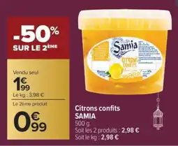 Carrefour Market Citrons Confits Samia offre