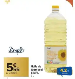 Carrefour Market Huile de tournesol SIMPL offre