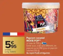 Carrefour Market Popcorn caramel MOVIE POP offre
