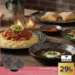 Carrefour Market Service vaisselle 12 pièces offre