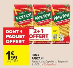 Carrefour Market PÂTES PANZANI offre