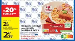 Carrefour Market Plat cuisiné individuel micro-ondable CARREFOUR EXTRA offre