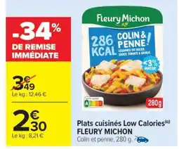 Carrefour Market Plats cuisinés Low Calories FLEURY MICHON offre