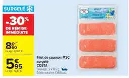 Carrefour Market Filet de saumon MSC surgelé COSTA offre