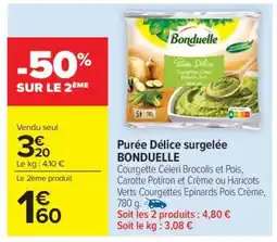 Carrefour Market PURÉE DÉLICE SURGELÉE “BONDUELLE” offre
